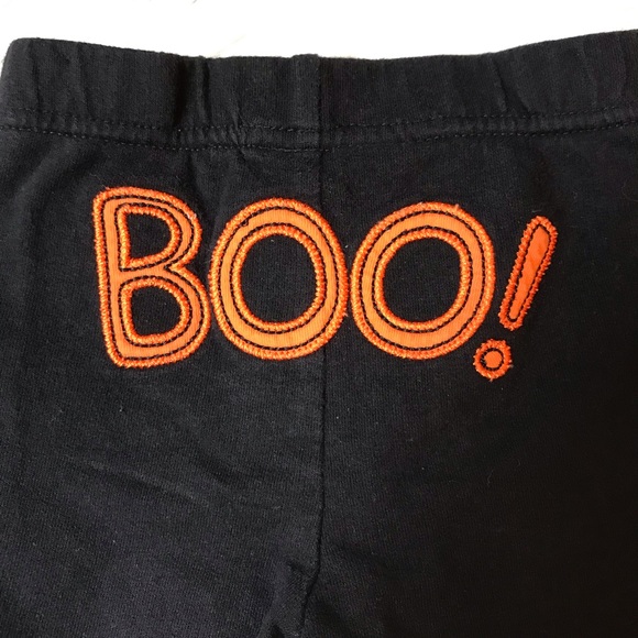 Halloween Black Footed Pants Ghost Feet Boo Bottom - Picture 3 of 6